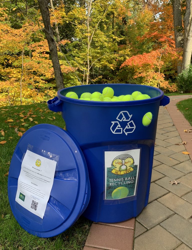 Net Love collects first full bin from West Orange Tennis Club