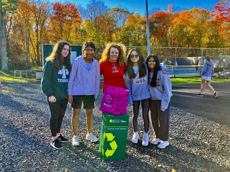 Coach Barbara Kogan donates used tennis balls to Net Love